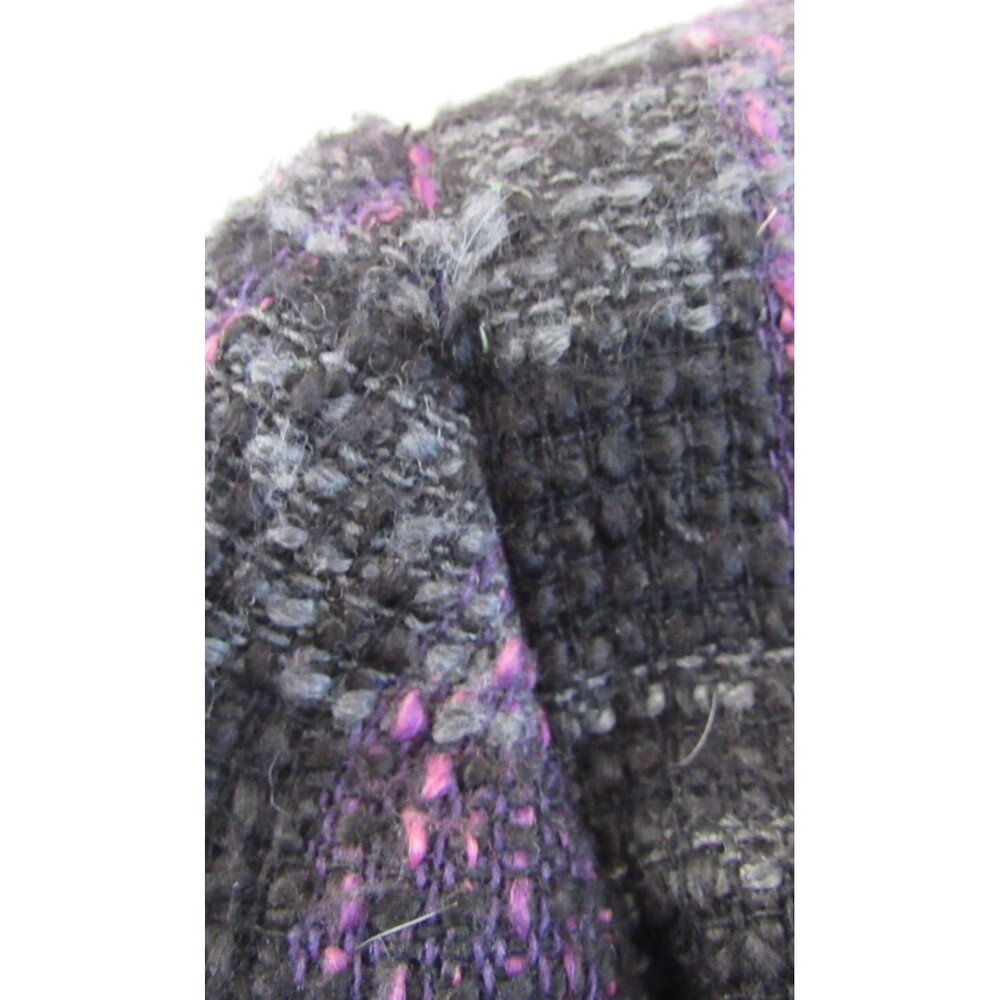 Womens Alfred Dunner Lined Purple/Pink/Blue Plaid Button Blazer Jacket Size 20W - Picture 4 of 5